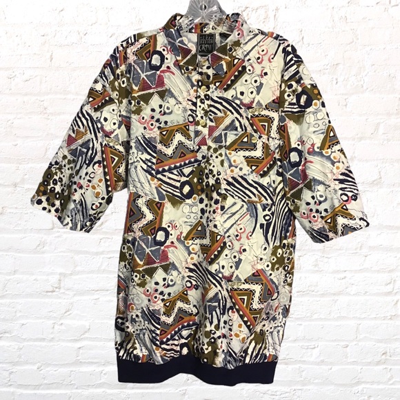 Vintage Men’s Abstract Polo Shirt - Picture 1 of 4